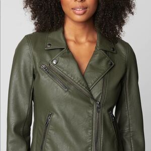 NWT Blank NYC Vegan Leather Jacket Winning Ticket Green XS